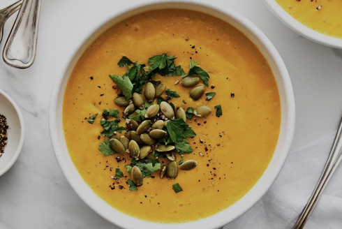 bowl of butternut squash soup